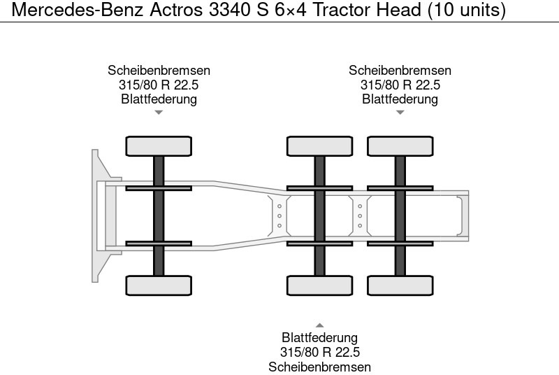 Tractor head baru Mercedes-Benz Actros 3340 S 6×4 Tractor Head (10 units): gambar 12