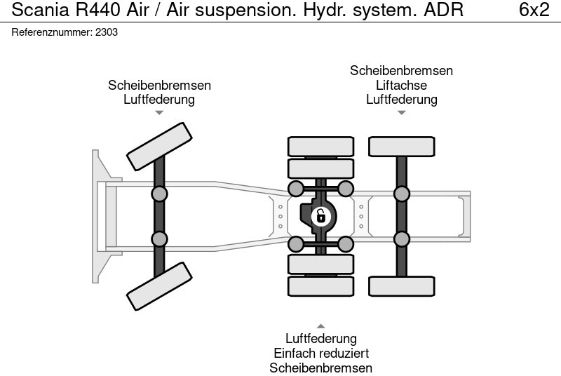 Tractor head Scania R440 Air / Air suspension. Hydr. system. ADR: gambar 16
