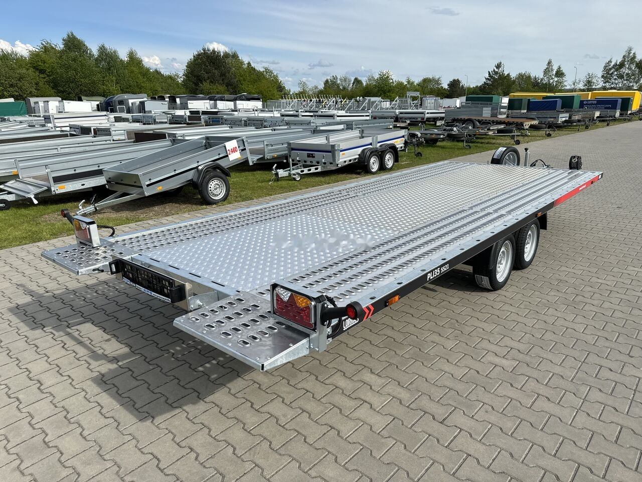 Trailer autotransporter baru Lorries PLI35-5521 laweta 550x210 cm 2-osiowa 3500kg DMC uchylna: gambar 8