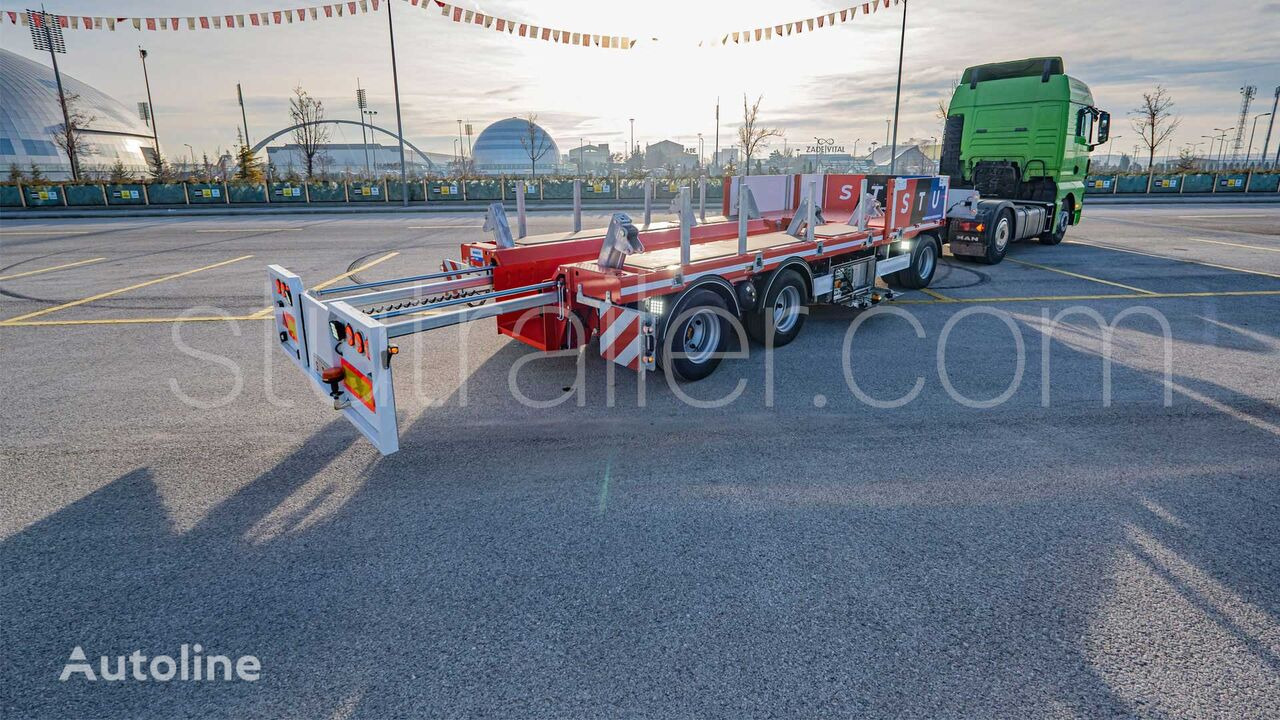 Trailer low bed untuk pengangkutan mesin berat baru STU Boat Drawbar Trailer: gambar 30