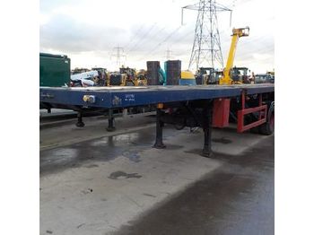  Nooteboom Tri Axle Double Extendable Flat Bed Trailer c/w All Steer - Trailer dengan terpal samping