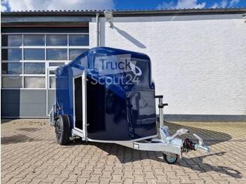  Cheval Liberté - schöner blauer Anhänger aerodynamisch Leichtmetallräder Heckrampe Tür - Trailer kotak tertutup