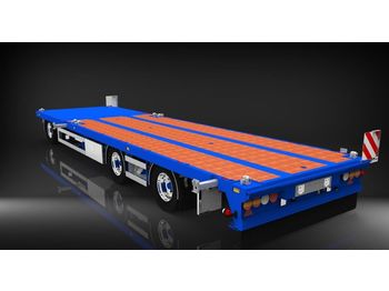 HRD 3 axle Achs light trailer drawbar ext tele  - Trailer low bed