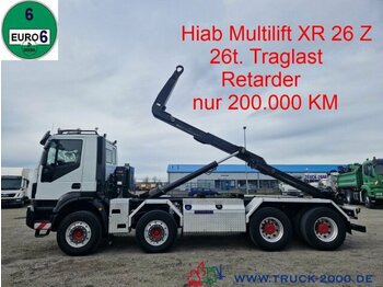 Iveco AD 340T45 8x4 Hiab-Multilift Retarder nur 200TKM - hook lift