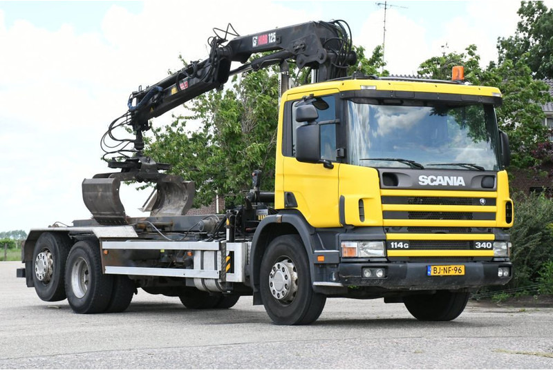 Truk pembawa sistem kabel, Truk derek Scania R114-340 6x2 !!KRAAN/CONTAINER/KABEL!!MANUELL!!: gambar 2