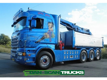 Truk derek Scania R560 V8 Crane Hiab 266. pendel tipper. Air/ Air suspension: gambar 2