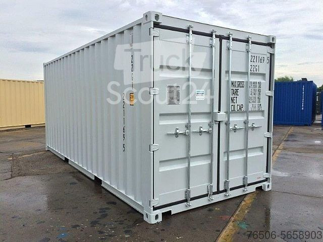 Kontainer pengiriman 20`DV Seecontainer neuwertig RAL7035 Lichtgrau: gambar 4