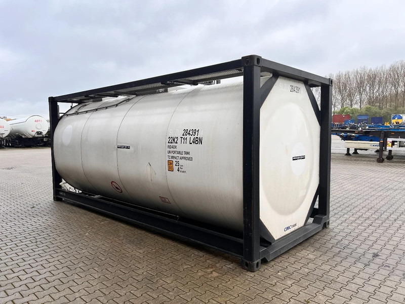 Tangki penyimpanan baru CIMC tankcontainers TOP: ONE WAY/NEW 20FT ISO tankcontainer, 25.000L/1-comp., L4BN, UN Portable, T11, steam heating, bottom discharge: gambar 6