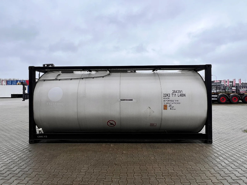Tangki penyimpanan baru CIMC tankcontainers TOP: ONE WAY/NEW 20FT ISO tankcontainer, 25.000L/1-comp., L4BN, UN Portable, T11, steam heating, bottom discharge: gambar 15