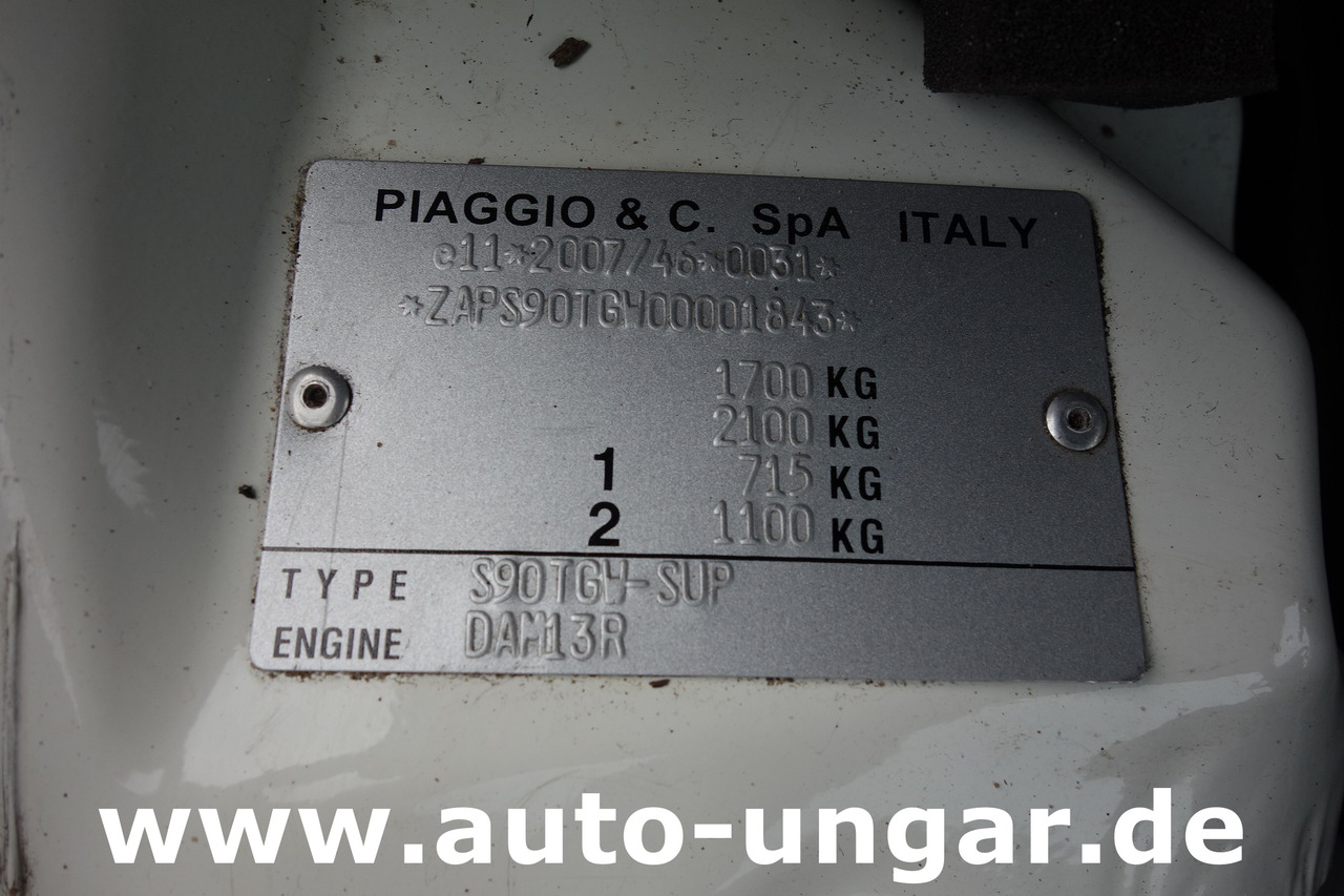 Van jungkit PIAGGIO Porter S90 Kipper 83PS Euro 6 Benzin Motor Kommunalfahrzeug 1. Hand: gambar 15