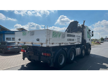 Truk flatbed, Truk derek Scania 164G 580 V8 Kran Hiab 280  Retarder Sattelplatte: gambar 2