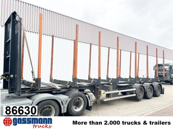 Semi-trailer pengangkut kayu