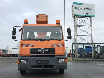 Platform udara yang dipasang di truk MAN L75 14.224 BB Ruthmann Hubarbeitsbühne T 225: gambar 5