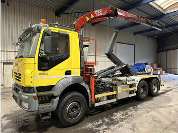 Hook lift, Truk derek Iveco TRAKKER 350 6x4 HOOKLIFT + CRANE FASSI F120.22 (5/6 F) - *342.000km* - STEEL SPRING / BIG AXLES - AS TRONIC AUTOMATIC GEARBOX: gambar 3