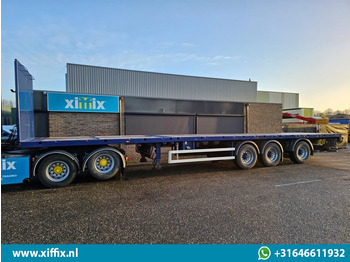Semi-trailer flatbed Doll 3-ass. Vlakke uitschuifbare oplegger / Naloop gestuurd / 14091: gambar 5