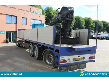 Semi-trailer flatbed Floor 3-ass. Steenoplegger met Kennis 14 ton/mtr. Kraan / 13425: gambar 3
