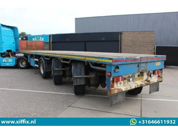 Semi-trailer flatbed Floor 3-ass. Vlakke uitschuifbare oplegger / 2x gestuurd / 13907: gambar 3