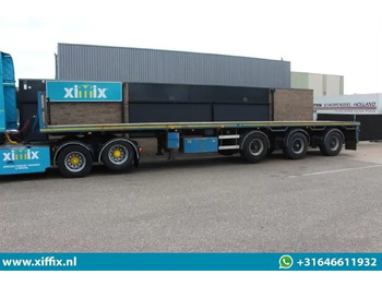 Semi-trailer flatbed Floor 3-ass. Vlakke uitschuifbare oplegger / 2x gestuurd / 13907: gambar 5