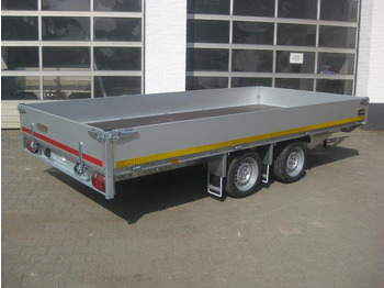 Trailer flatbed Multi Transporter 406x200x30cm Rampen Seilwinde 13" niedrig Fahrwerk (XL) 2700kg: gambar 2
