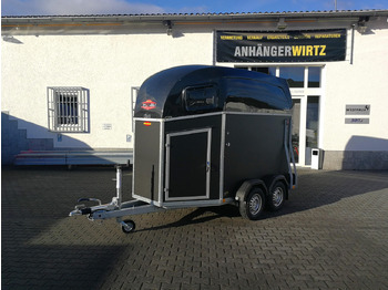 Trailer pengangkut kuda Pferdeanhänger Böckmann DUO Esprit silver black Sattelkammer Aluboden Trittschutz 2400kg 100 km/H: gambar 2