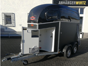 Trailer pengangkut kuda Pferdeanhänger Böckmann DUO Esprit silver black Sattelkammer Aluboden Trittschutz 2400kg 100 km/H: gambar 3