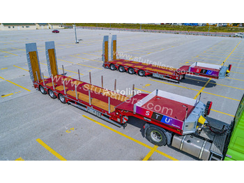 Semi-trailer low bed baru STU 3 Axles Lowbed Trailer: gambar 2