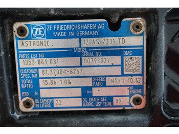 Gearbox untuk Truk ZF 12AS2331DD+INT3 81 32004-6267: gambar 5 Gearbox untuk Truk ZF 12AS2331DD+INT3 81 32004-6267: gambar 5