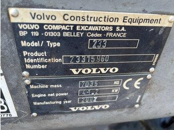 Ekskavator mini Volvo EC 70: gambar 3 Ekskavator mini Volvo EC 70: gambar 3