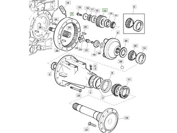 Final drive untuk Peralatan pertanian John Deere 6920 - zwolnica piasta półoś satelity: gambar 2