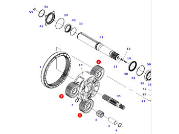 As roda belakang MASSEY FERGUSON