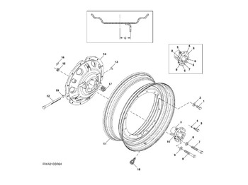 Roda/ Ban JOHN DEERE