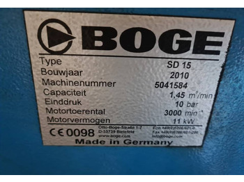 Kompresor udara Kompresor śrubowy Boge SD 15, 11 kw: gambar 5