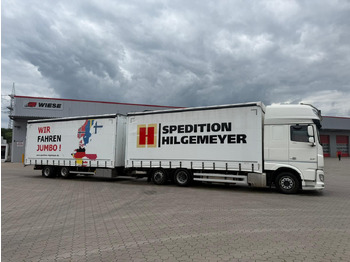 Truk dengan terpal samping DAF XF 480 FAN LowDeck 6x2 Jumbo Inklusive Anhänger: gambar 3