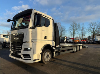 Truk flatbed MAN Baumaschinen-  Arbeitsbühnentransporter Rampen: gambar 5