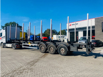 Semi-trailer pengangkut kayu PAVIC Holzauflieger mit Schemel und Rungen: gambar 4