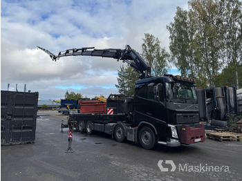 Truk flatbed, Truk derek Bodbil Volvo FH 82F med Fassi F820 kran & jib: gambar 3