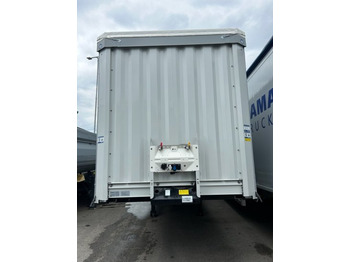 Semi-trailer dengan terpal samping baru Krone 1-achs Auflieger, Heckabstützung XL Zertifikat, Edscha-Verdeck,: gambar 2