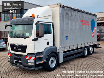 Truk derek, Truk dengan terpal samping MAN TGS 26.360 / Palfinger PK 22002EH / Lenkachse: gambar 2