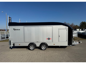 Trailer autotransporter baru DEBON Debon C2000 - zamknięta przyczepa do przewozu aut, 550 x 215 cm, 3500kg, felgi ALU, wciągarka elektryczna: gambar 3