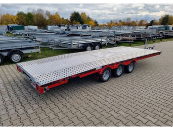 Trailer autotransporter baru TA-NO TA-NO Scorpio 55 PREMIUM laweta 3 osiowa 5.5m 3500kg DMC najazdy niski załadunek: gambar 3