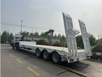 Semi-trailer low bed baru ZHICHENG Semi Flat Bed Low Bed in New or Used with 3 Axles 4 Axles: gambar 2