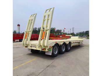 Semi-trailer low bed baru ZHICHENG Semi Flat Bed Low Bed in New or Used with 3 Axles 4 Axles: gambar 3