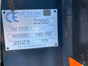 Palu hidrolik untuk Peralatan konstruksi Mustang HM2700: gambar 3