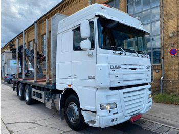Truk logging, Truk derek DAF 105.510 6X4 Kran Penz /Atlas Holz Crane: gambar 3