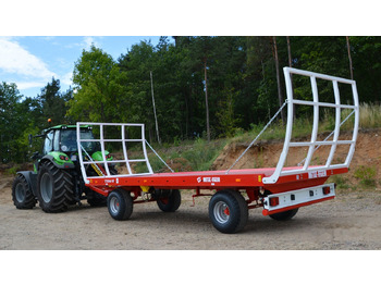 Trailer platform pertanian baru Metal-Fach Przyczepa platformowa do bel dwuosiowa T014/2 - 9t: gambar 3
