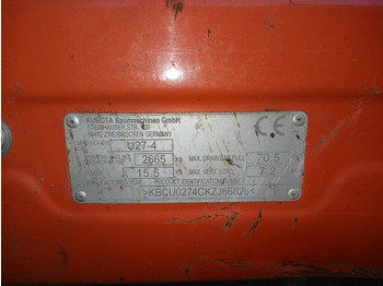 Ekskavator mini KUBOTA U27-4