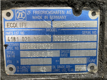 Gearbox dan bagiannya untuk Bus ZF Getriebe ZF 6 AP 1200 B Ecolife 4181020051 Citaro 6AP1200B: gambar 2