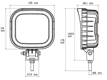 Cahaya/ Pencahayaan baru TRP Lampa robocza 9 LED 12-36 V Model FL-60 1528475: gambar 2