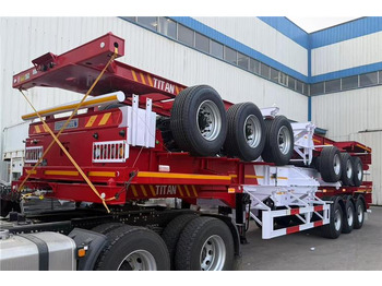 Semi-trailer sasis untuk pengangkutan kontainer baru TITAN 3 Axle 40ft Container Chassis Trailer for Sale In Guam: gambar 4