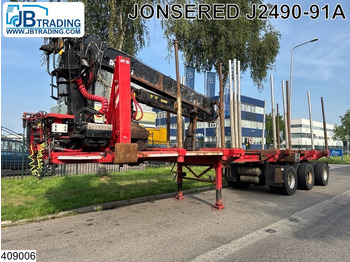 Semi-trailer pengangkut kayu